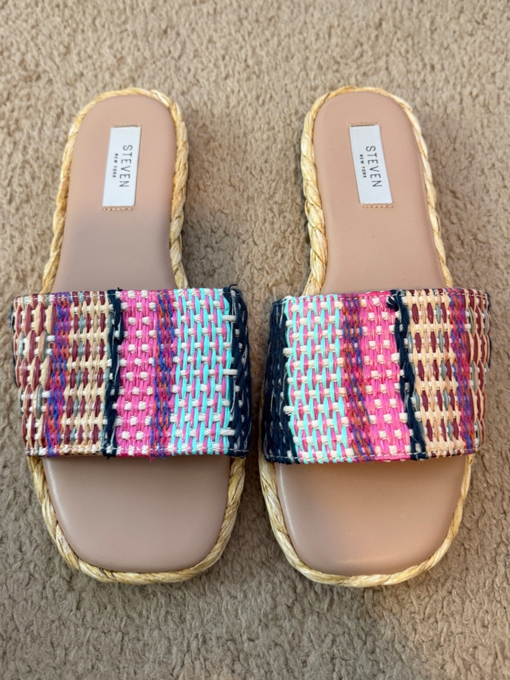 WORN ONCE STEVEN NEW YORK Esme Slide Sandal Size 8 - Picture 4 of 5
